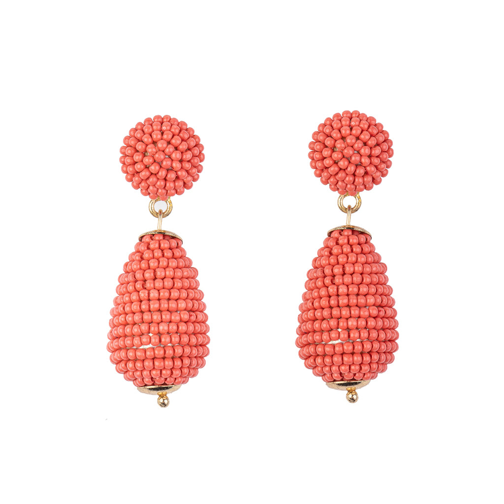Latest Products 45.00 usd for Coral Seed Bead Earring Boutiques